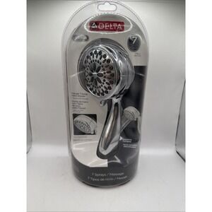 New Delta #75700 Chrome 7-Spray‎ Hand Held Messaging Shower Head